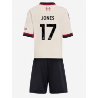 Stroje piłkarskie Liverpool Curtis Jones #17 Koszulka Wyjazdowej dla dzieci 2025-26 Krótki Rękaw (+ szorty)